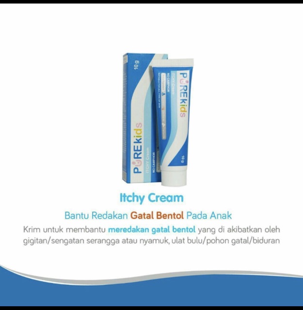 Pure Kids Itchy Cream 15 grm Cream Pereda Gatal Bayi Anak Anak