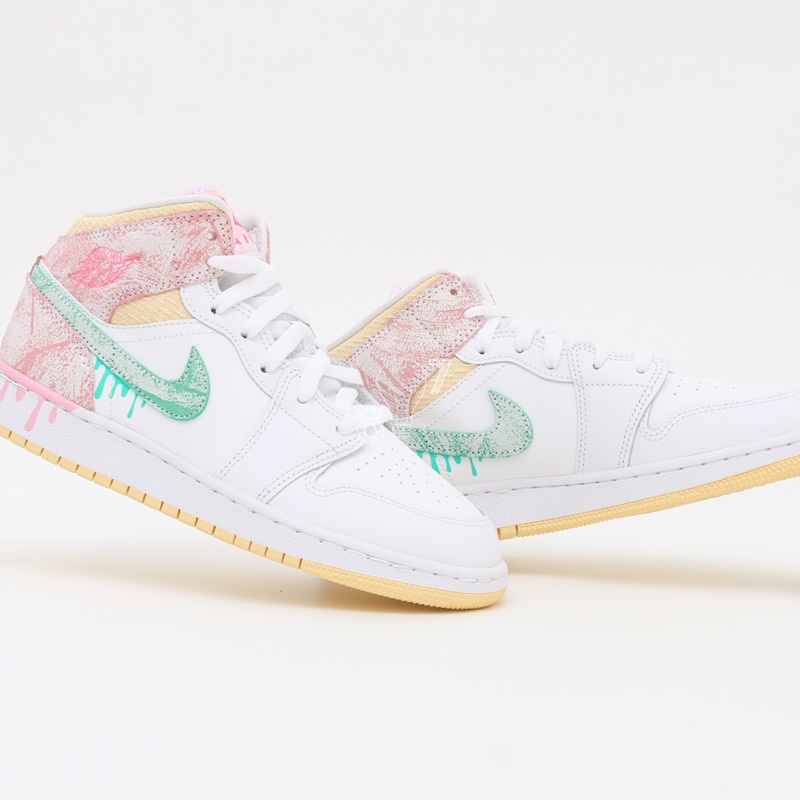 jordan 1 mid gs paint drip