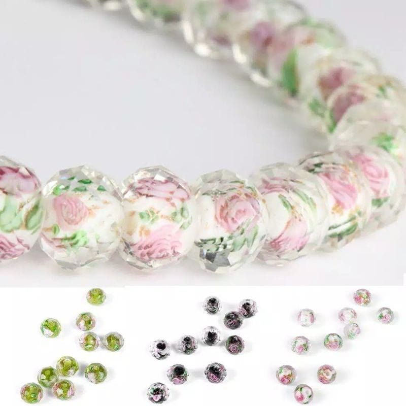 1 Strand Ceko Murano Bahan Gelang Emas Hongkong Ceko Murano Lampwork