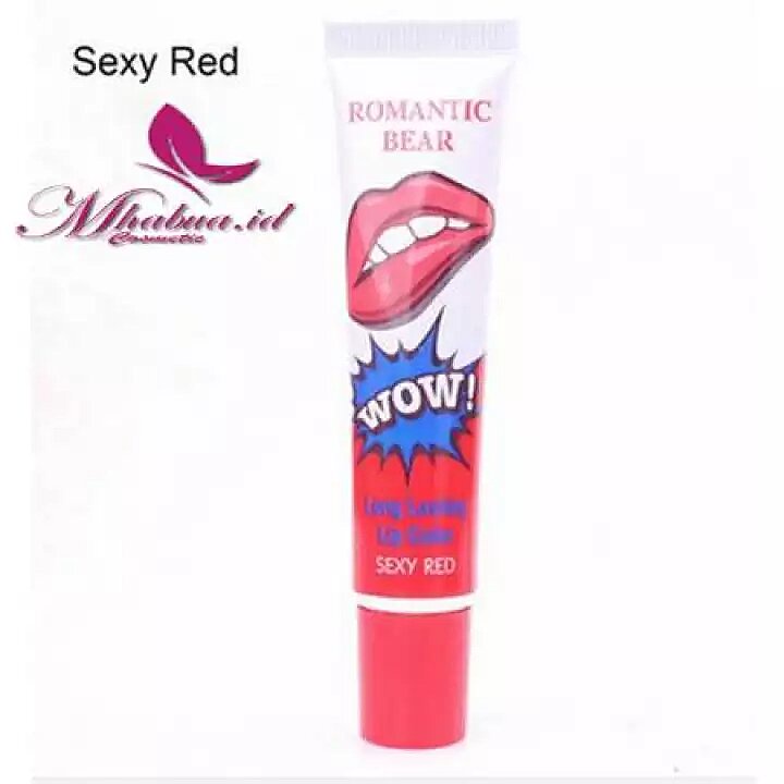 ❤️COD❤️ ROMANTIC MAY/ BEAR LIP TATTO Lip Gloss Tattoo Peel Off 6 Warna Anti Air Tahan Lama