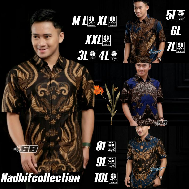 Kemeja Batik Jumbo exclusive original butik Atasan Batik Seragam M L XL XXL -10XL