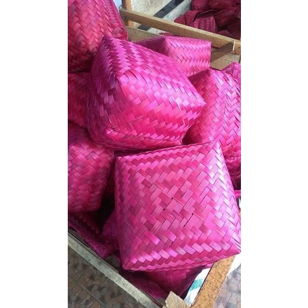 

[ Halodul ] Besek Bambu Warna 20x20 Murah | besek bambu hampers kotak hantaran lebaran