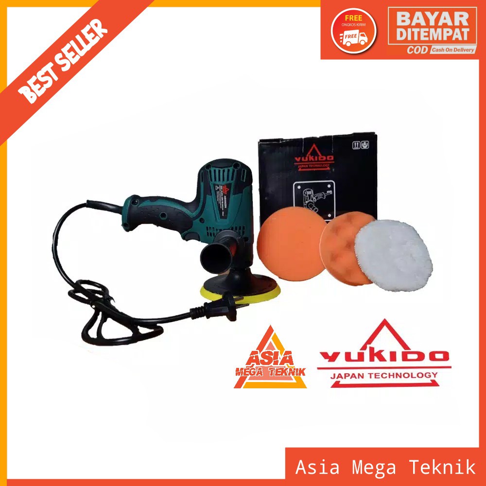 Mesin poles mobil disc polisher amplas pengkilat pemoles motor yukido bor besi kayu