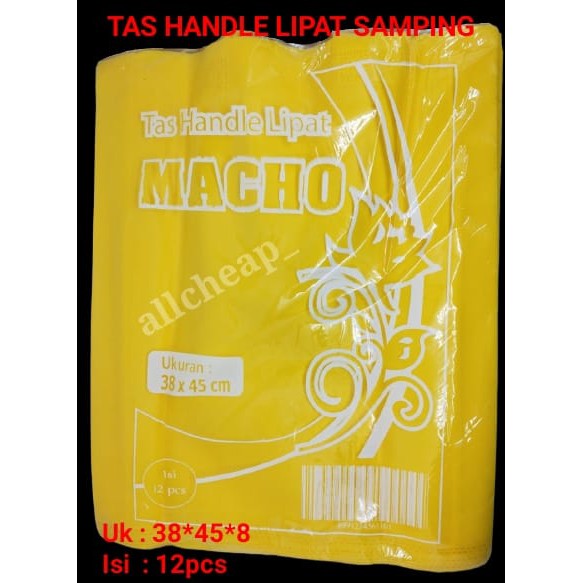 12pcs TAS KAIN HANDLE LIPAT SAMPING GASSET GOODIE BAG SPUNBOND 38x45