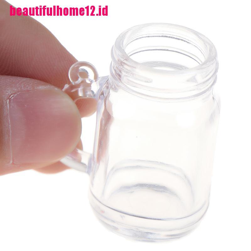 【beautifulhome12.id】1Pc 1:12 1:6 DIY Plastic Transparent Miniature Cup Dollhouse Craft Home Decor