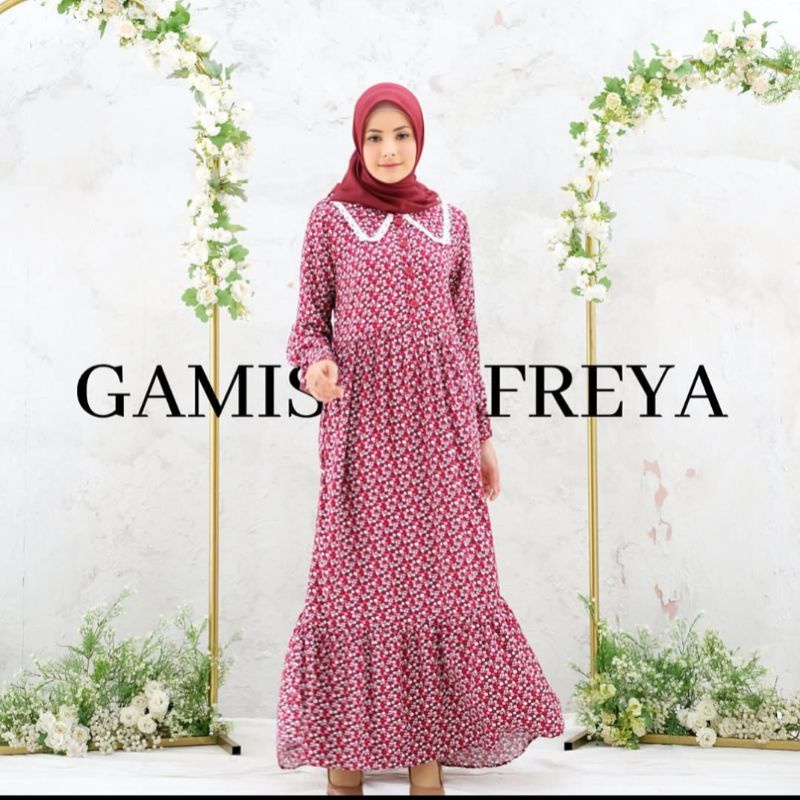 gamis rilley bunga bunga new ORI