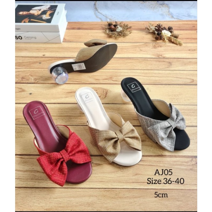 ABBUSHOES Aj 05 hak kaca Vita wanita 5cm