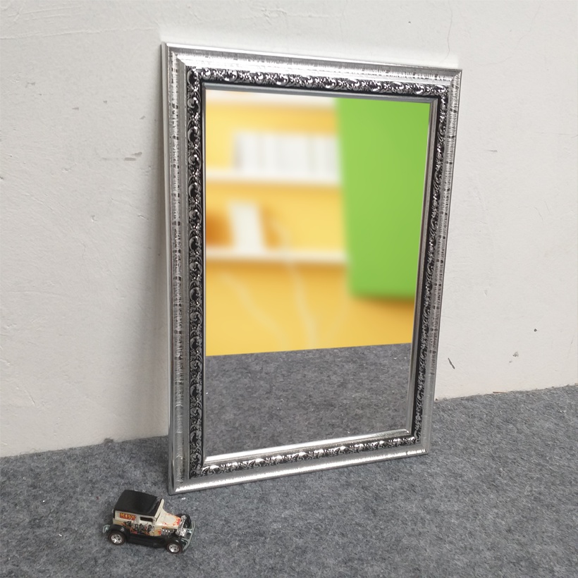 Kaca Cermin Gantung Murah - Cermin Dinding Minimalis-Ukir Silver