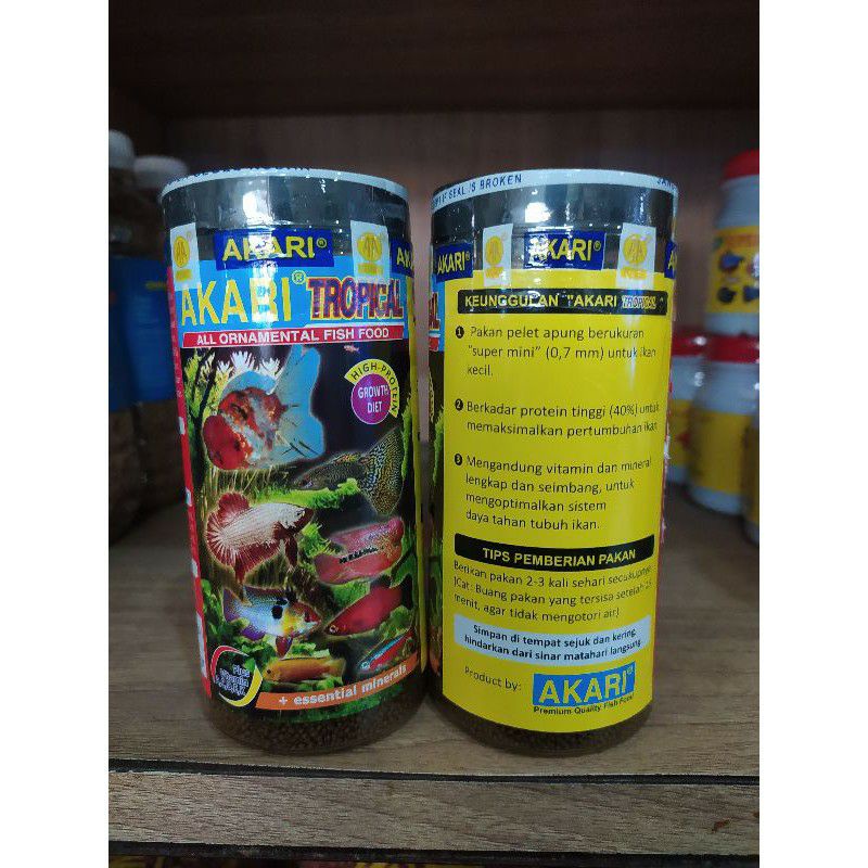 AKARI TROPICAL 100gr Pakan Ikan Hias Cupang Guppy dll