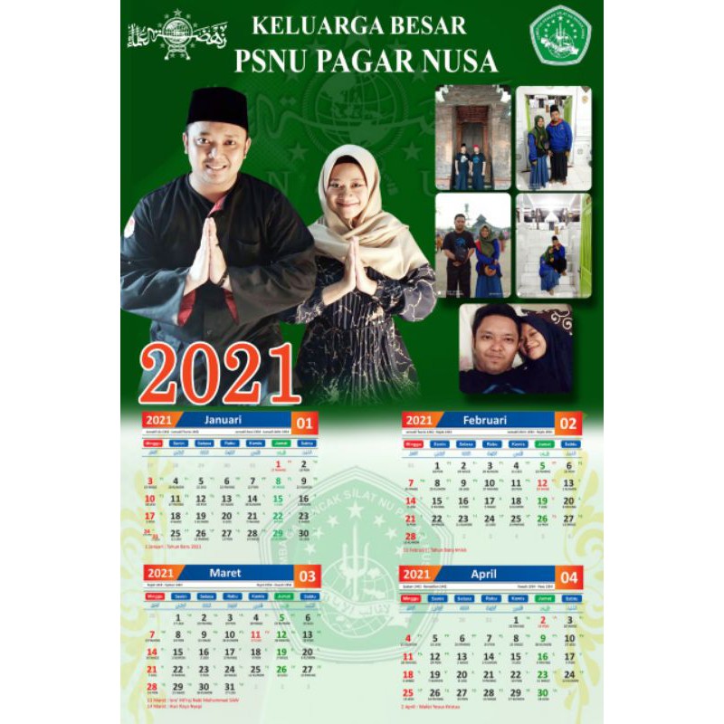 

KALENDER 3LEMBAR/CATUR WULAN. jilid spiral 230gram+laminasi
