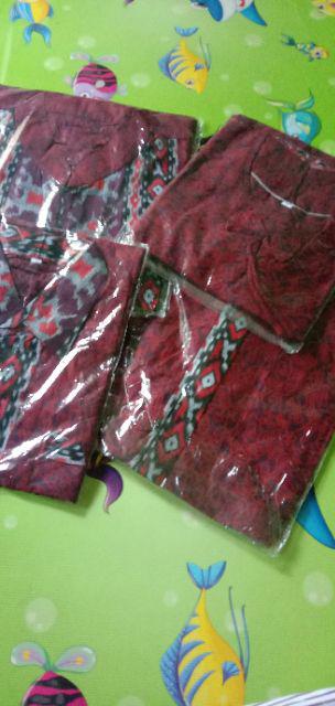 Set Couple Batik Keluarga Batik Sarimbit Batik Pekalongan Maura Couple Sania Ruffles Sekawan Terbaru