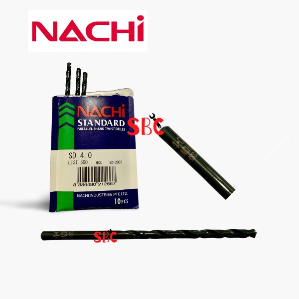 NACHI Mata Bor Besi Kayu HSS 4 MM ORI ASLI