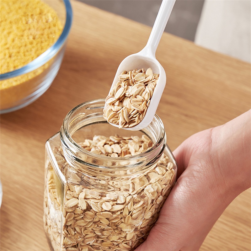 Tk 2pcs Sendok Takar Gagang Panjang Bahan Plastik Food Grade Reusable Untuk Kopi / Teh / Susu Bubuk