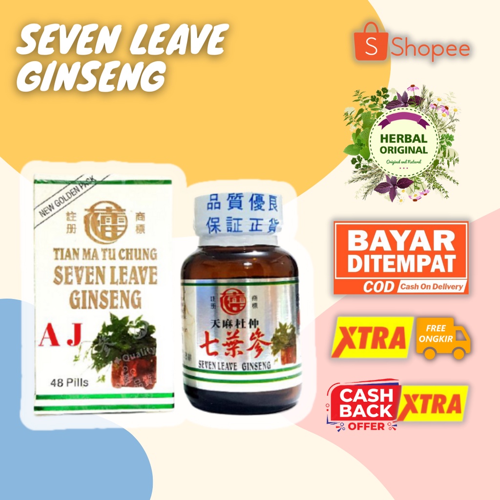 [COD] HERBAL SEVEN LEAVE GINSENG TIAN MA TU CHUNG | PEREDA SAKIT TULANG BELAKANG, SENDI, LUTUT - BPO