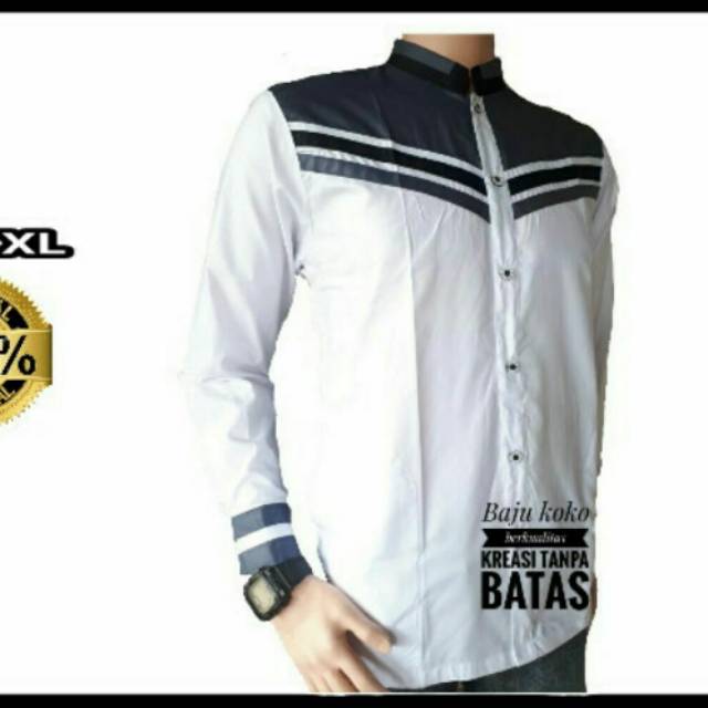 Baju Koko Azmi Azahir.putih sopal.