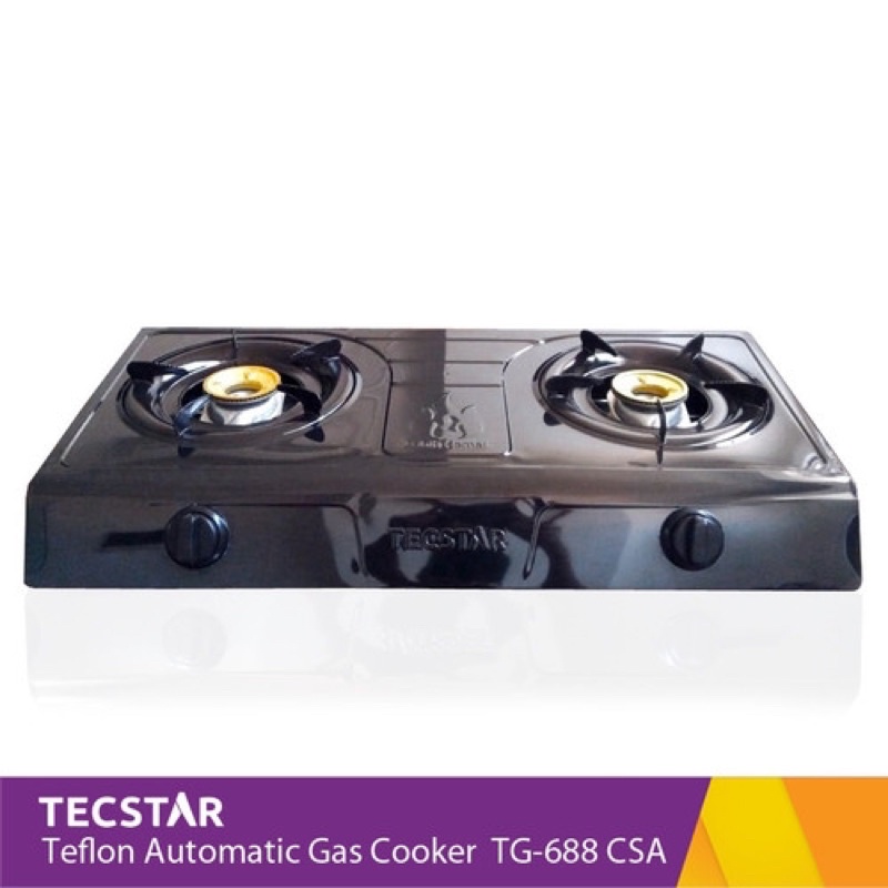 Kompor Gas 2 Tungku Tecstar TG 688 CSJ Bahan stainless steel