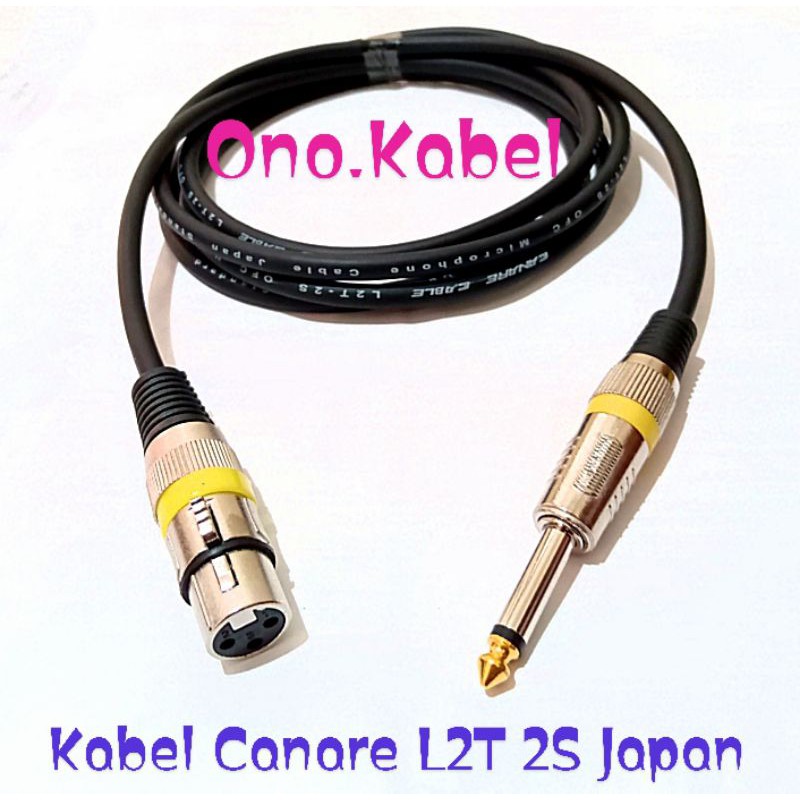 Kabel Canare L2T2S Jack Akai/Trs 6.5mm Mono Male To Jack XLR Pin3 Female 0,5 Meter