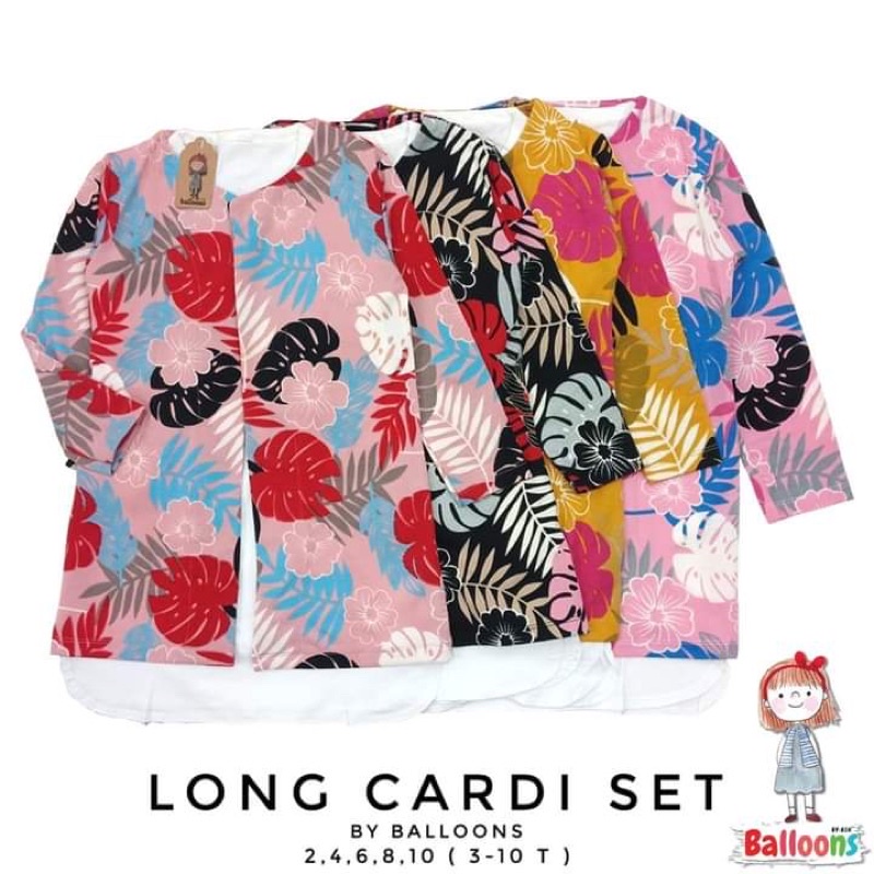 LONG CARDI SET , anak perempuan
