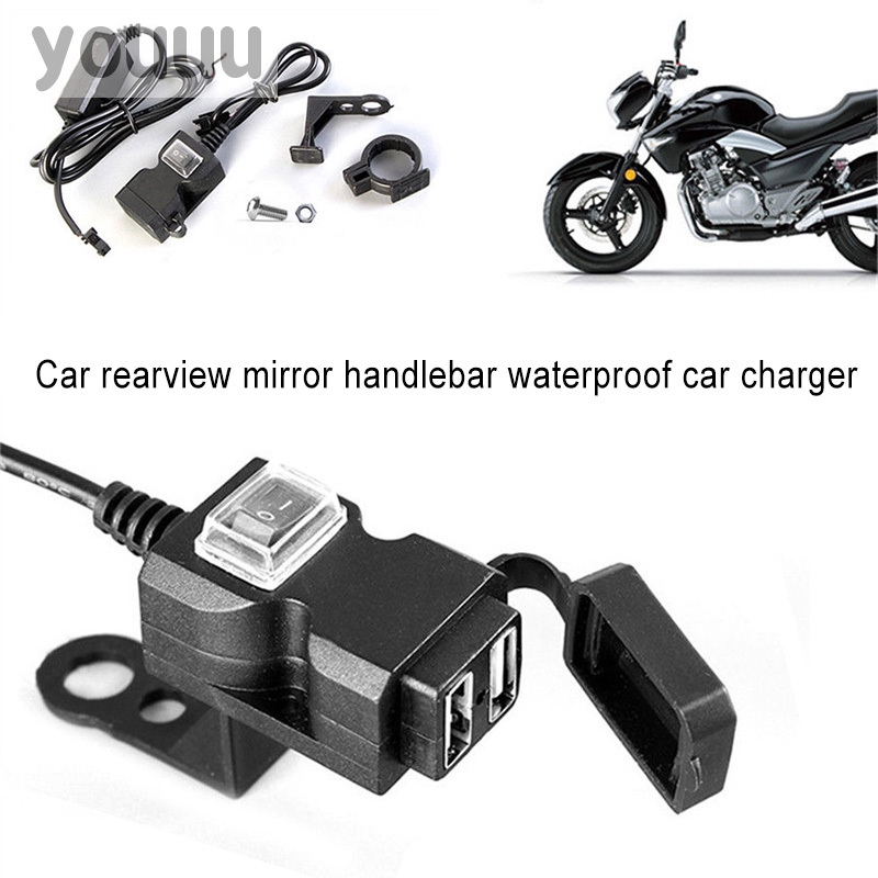Soket Charger Ponsel Usb Ganda 12 24v Tahan Air Untuk 