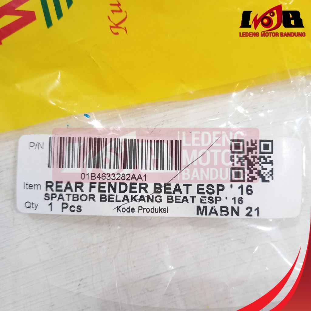 Win Spakbor Belakang Beat Fi Esp Rear Fender Plastik Sepakbor Motor Honda