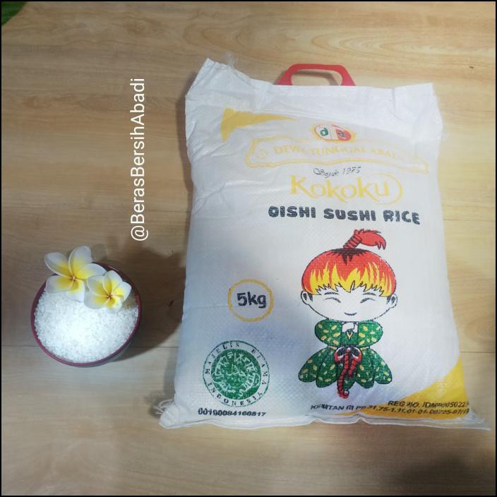 

BERAS JEPANG KOKOKU OISHI SUSHI RICE 5 KG (JAPANESE RICE -BERAS SUSHI)