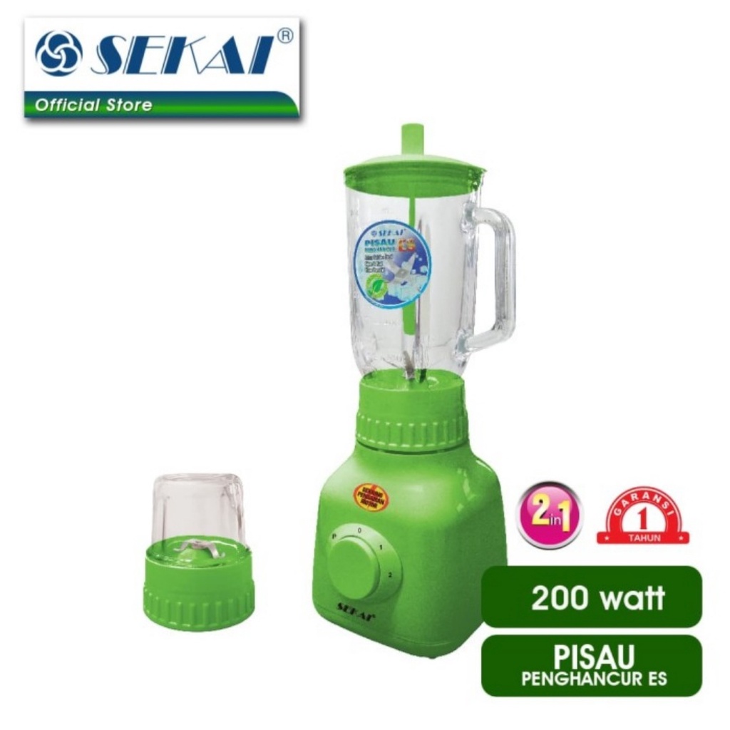 Blender Sekai BL 751 GL 2 in 1 Gelas Kaca Pelumat Juicer Sekai 751GL Blender Kaca Sekai Blender Bumbu