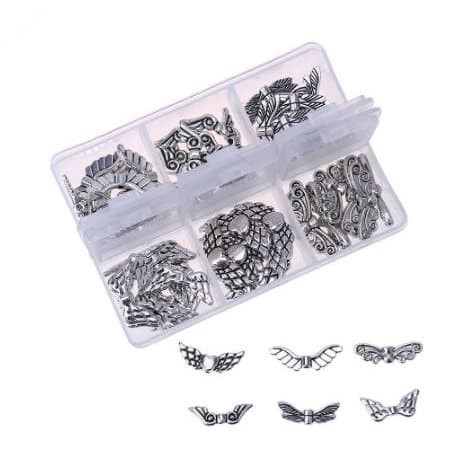 Angel Wing Style Enamel - Charm Bentuk Sayap Malaikat (60pcs)