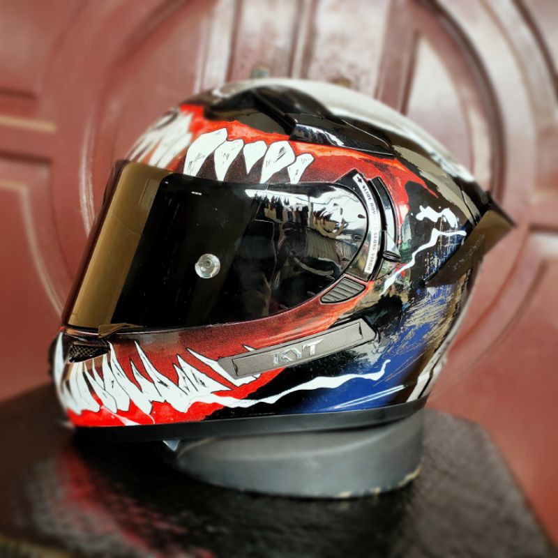 kyt k2 rider repaint venom paket ganteng