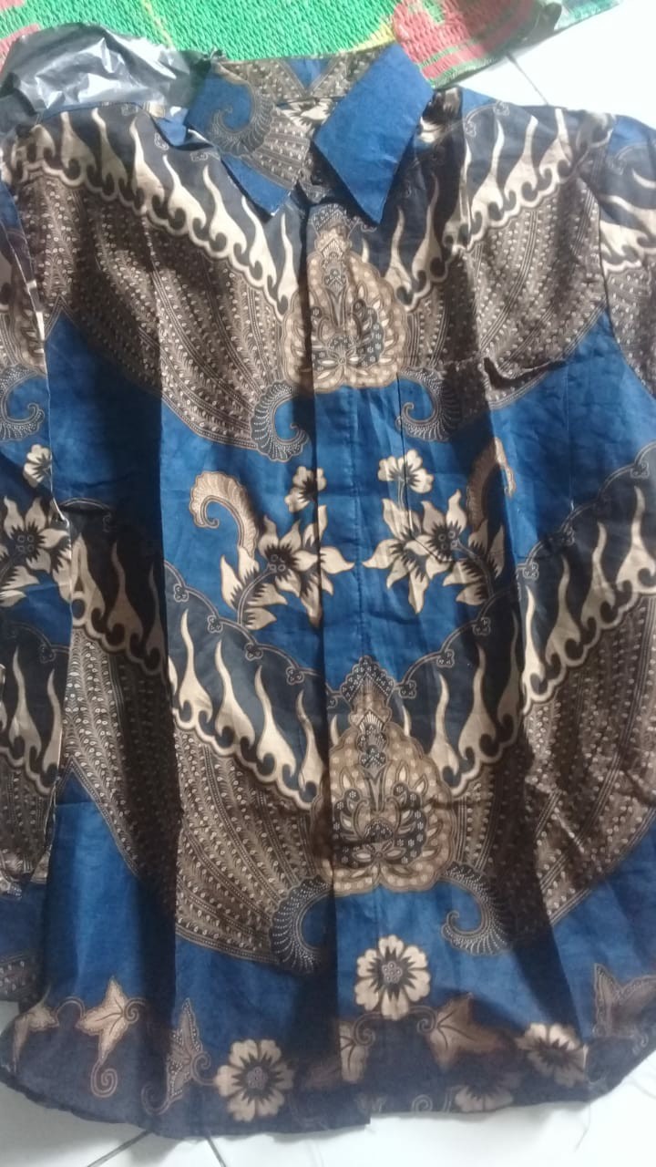 Kemeja Batik Pria Lengan Panjang Size M L Xl Xxl  Bswart Batik Hrb026