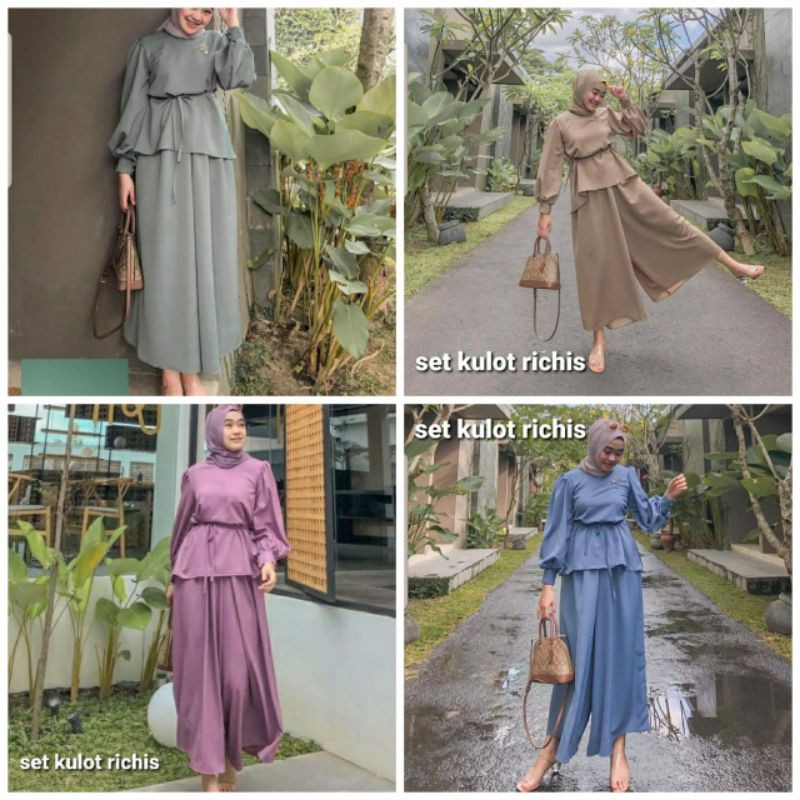 Setelan kulot muslim setelan kulot wanita setelan kulot terbaru dan termurah