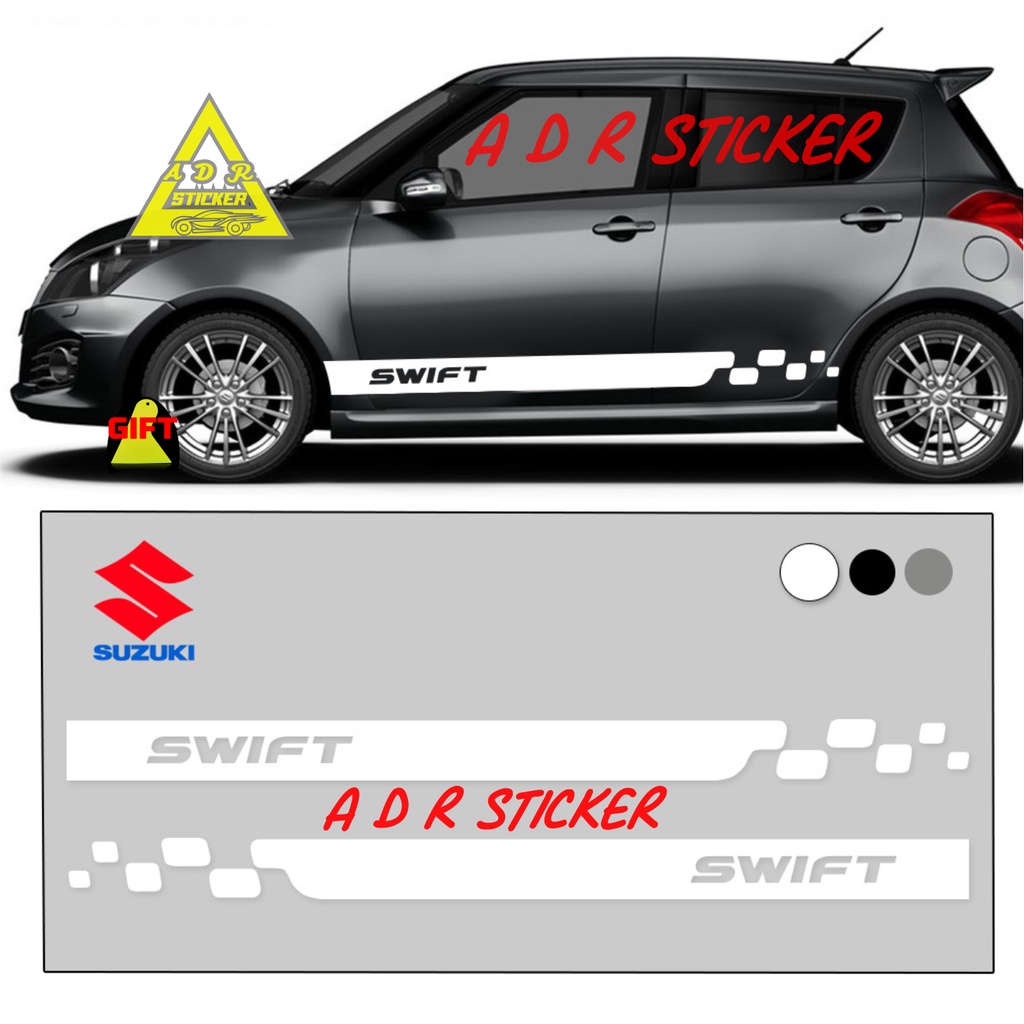 STICKER MOBIL SWIFT STICKER STIKER MOBIL SUZUKI SWIFT STRIPING MOBIL SUZUKI SWIFT TERLARIS