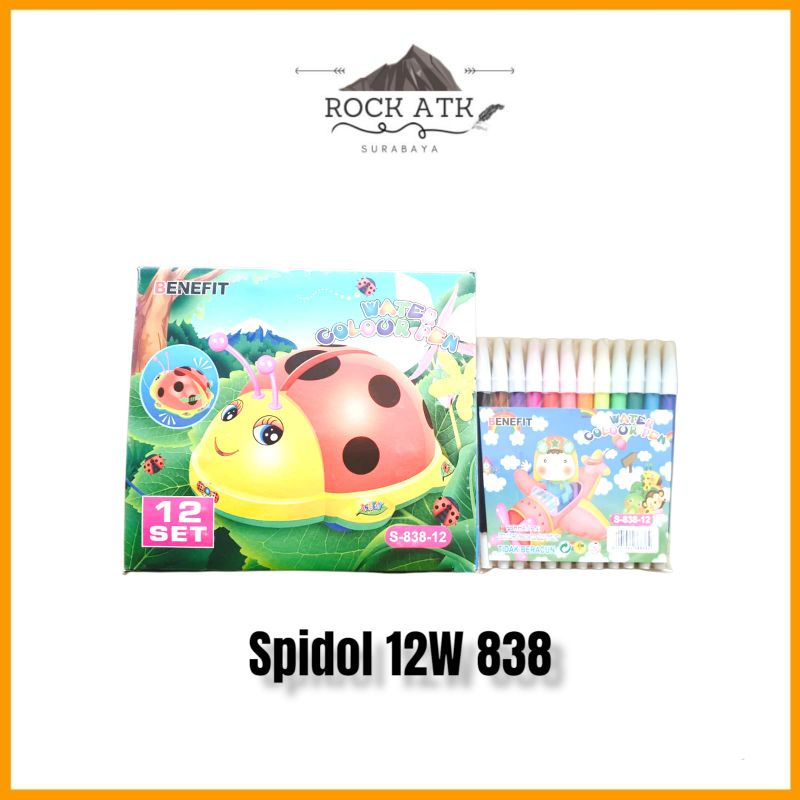 

Benefit Spidol 12 warna 838 (1set) - Spidol warna Marker Colours Murah Bagus Besar