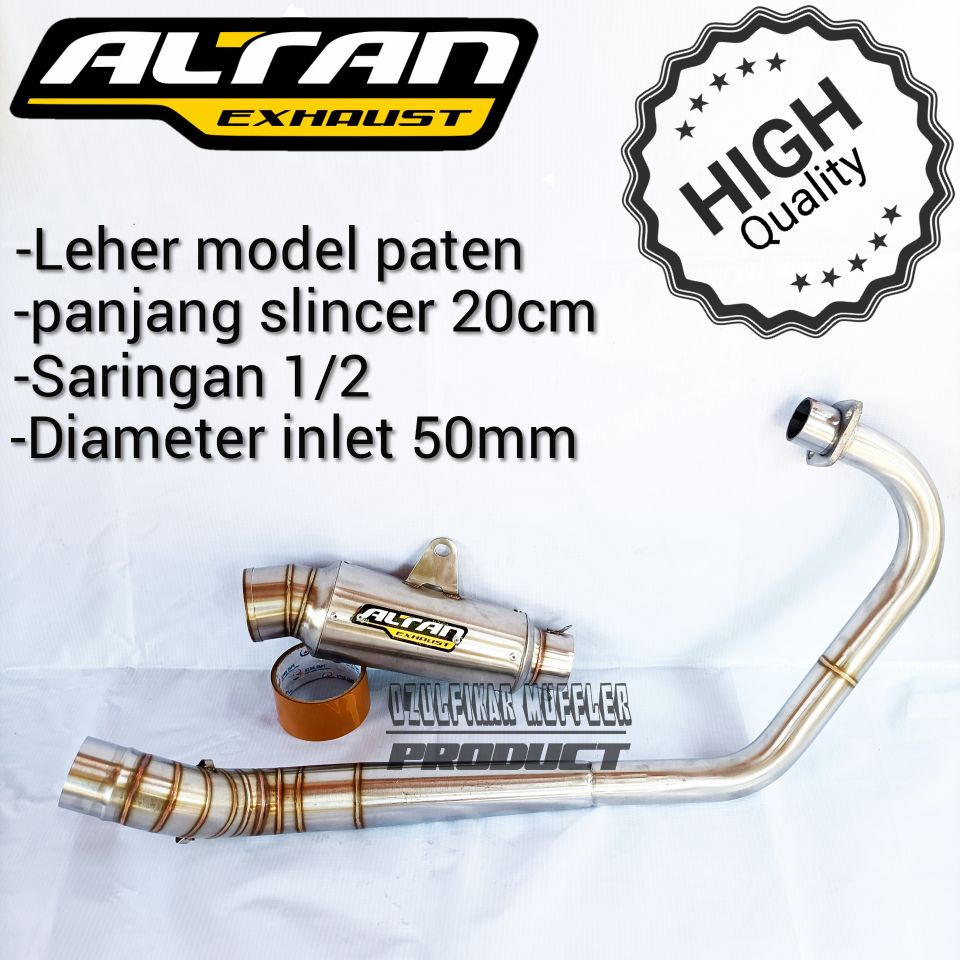 KNALPOT RACING ALTAN EXHAUST KOMPETISI SHORT LEHER PATEN