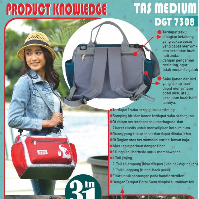 DIALOGUE Tas Medium Bayi / Ransel 3 in 1 Dumbo Series DGT 7308