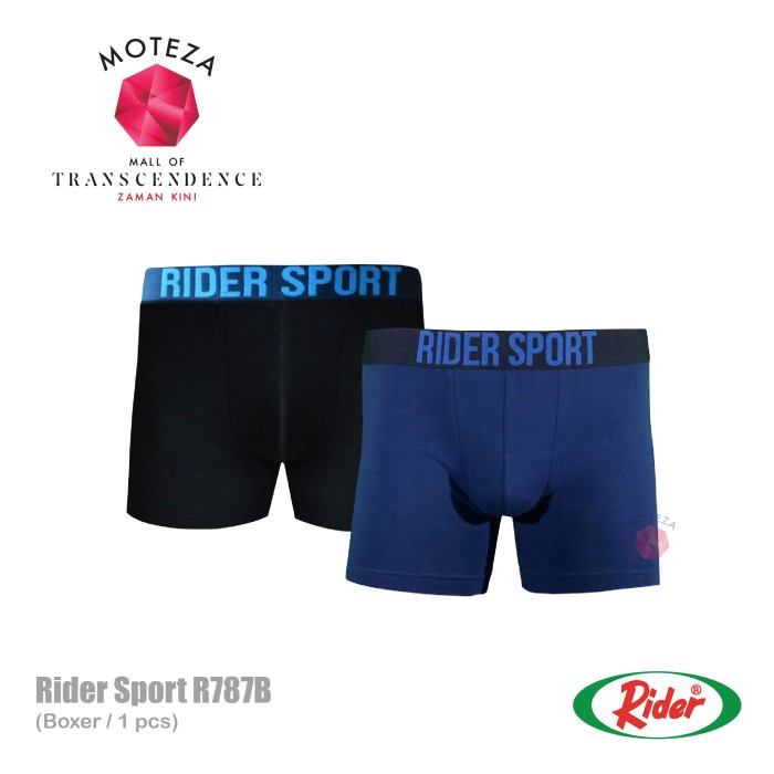 Celana Dalam Underwear Pria Boxer - RIDER Sport R787B / R 787 - isi 1 pc