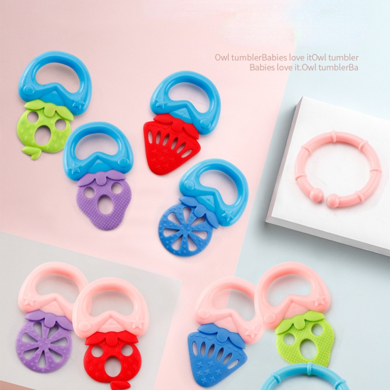 Bayi Tanpa BPA Food Grade Cooking Gigi 0-6-12 Bulan Silicone Fruit Tooth Stick