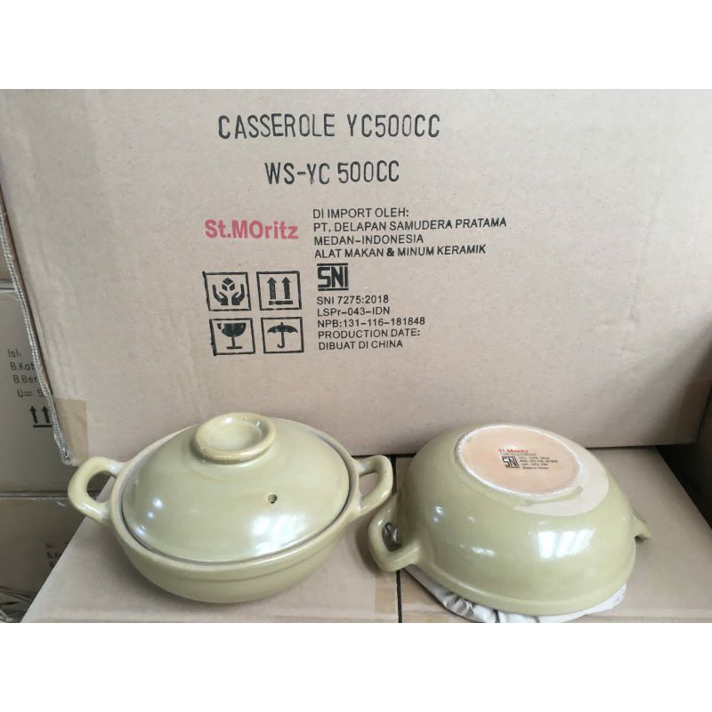Mangkok Tutup Keramik Casserole