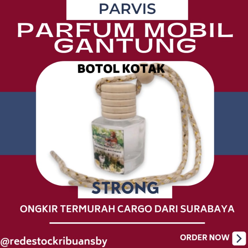 PARFUM MOBIL PARVIS BOTOL KOTAK 8ML DENGAN LABEL