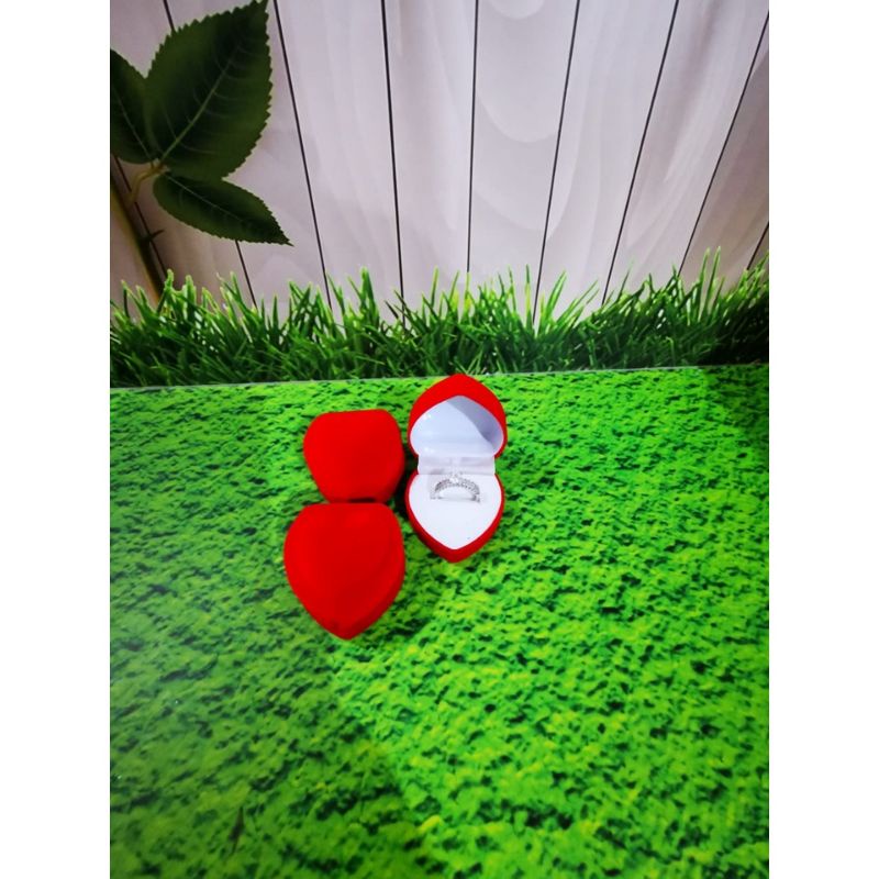 KOTAK CINCIN LOVE BORDIR,BOX CINCIN MERAH,KOTAK CINCIN MEWAH, MUAT 1 CINCIN