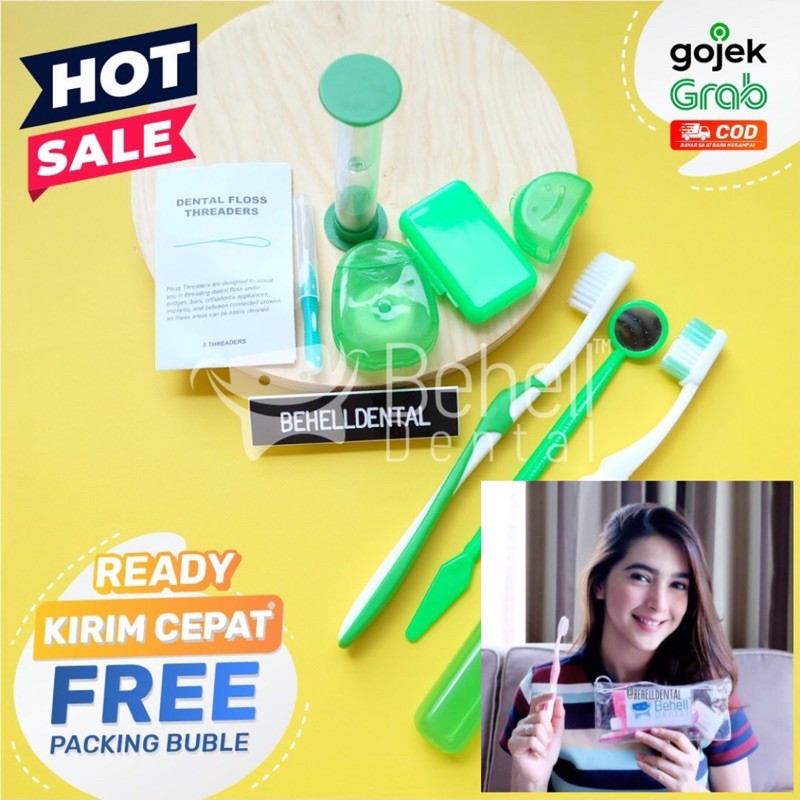 BEHELLDENTAL DENTAL KIT / ORTHO SET / SIKAT GIGI BEHEL PEMBERSIH PAKET / WAX SELA DENTAL FLOSS DLL