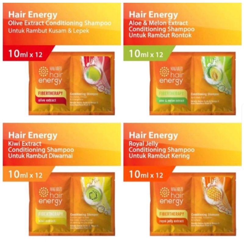 sampo sachet Makarizo Fibertherapy Conditioning shampo 10ml sachet