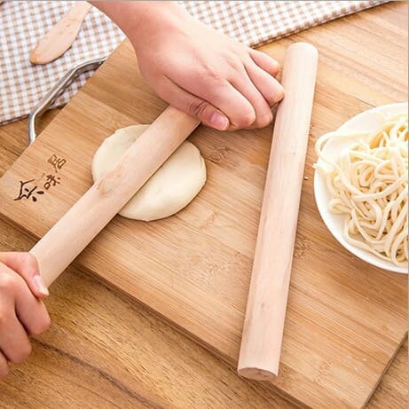 ROLLING PIN KAYU PENGGILAS ADONAN KUE 40CM