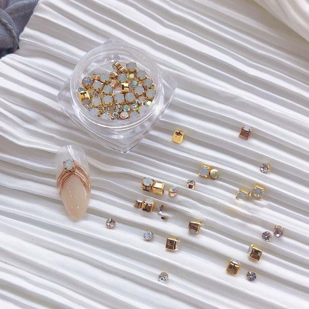 Mxbeauty Kuku Berlian Imitasi 3D Shiny Claw Diamond Nail Art Drills Zircon Kristal DIY Dekorasi Nail Art