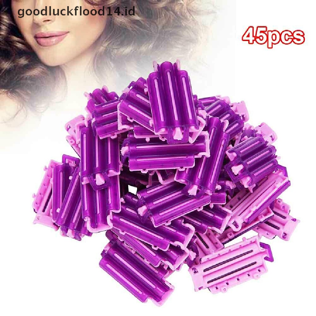 [OOID] 45pcs Hair Rollers Root Fluffy Clamps Wave Perm Rod DIY Corn Clips Corrugation ID