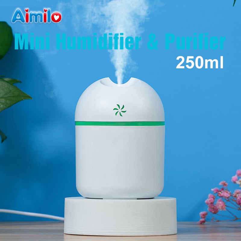 [Aimilo] Portable Humidifier Diffuser Mini Air Purifier USB Aromatherapy Essential Oil Difuser-6