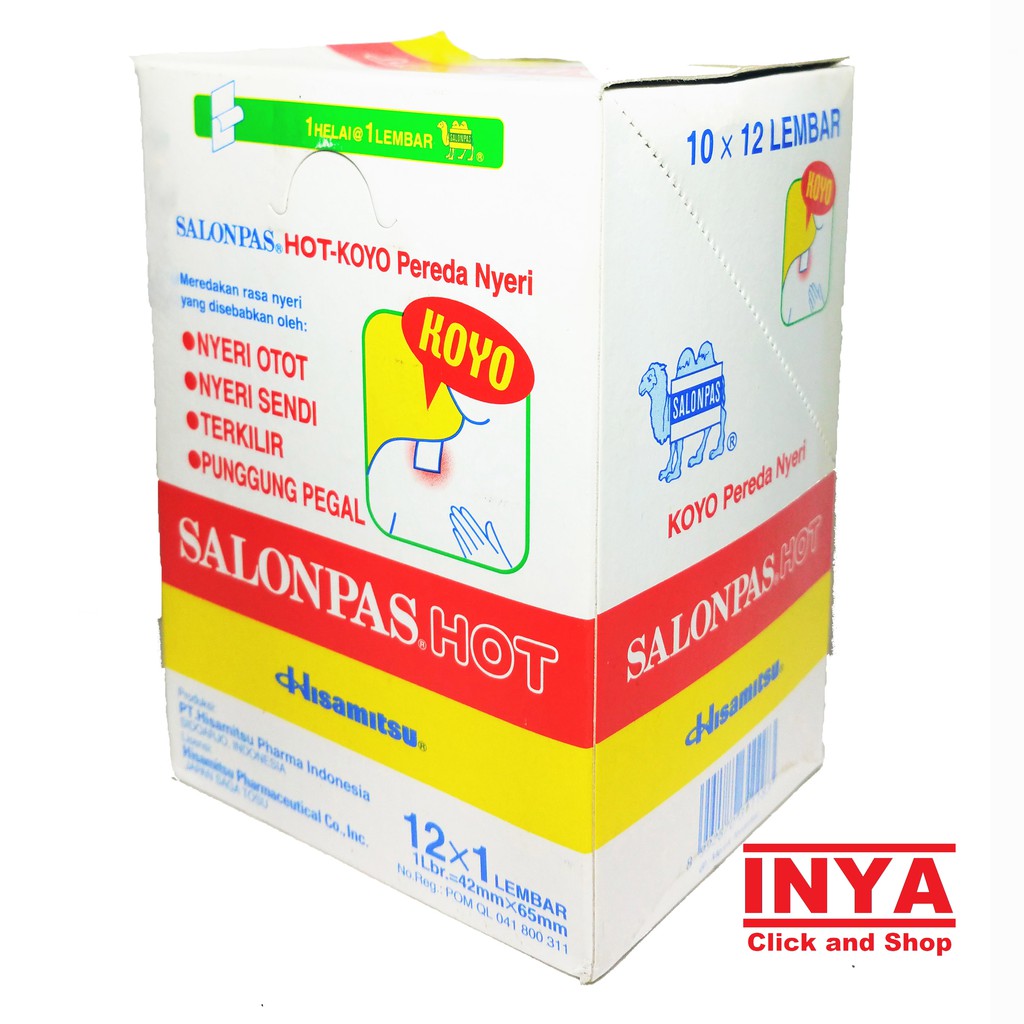 Koyo SALONPAS HOT HISAMITSU BOX isi 10x12 Lembar - Muscle Medicated Patch