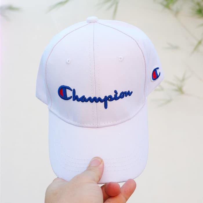 Topi Baseball Champion Distro Original Unisex pria Wanita