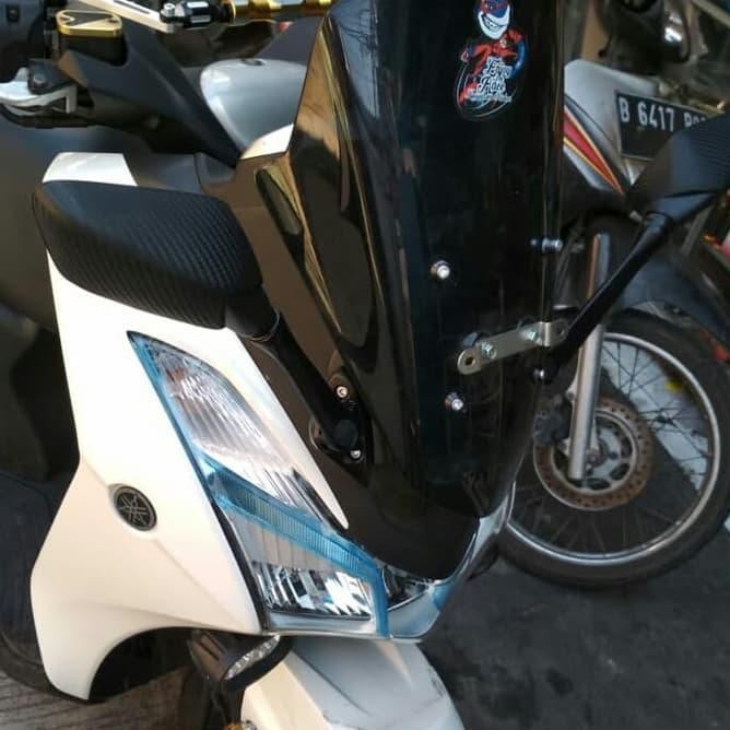 breket windshield + dudukan spion R25 yamaha lexi