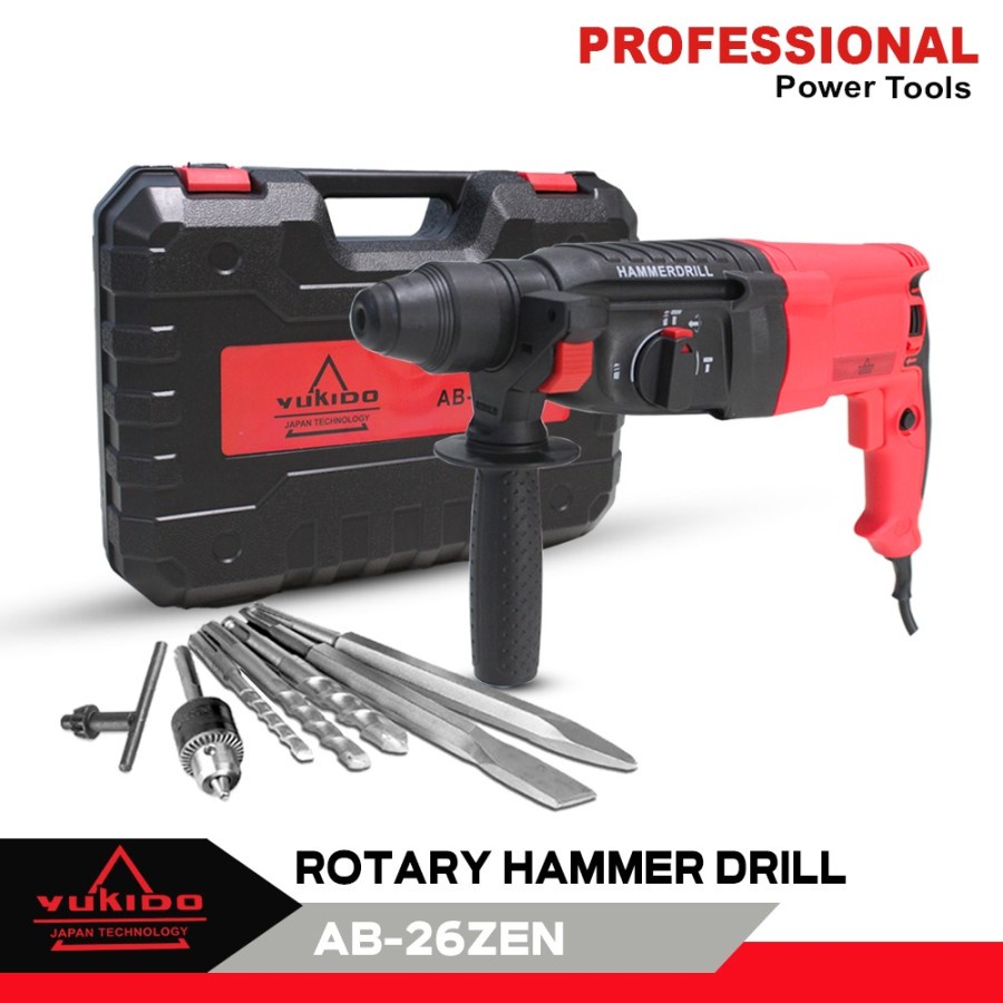 ( GARANSI 100% ) PROMO AKHIR TAHUN !!! BISA COD HAMMER DRILL YUKIDO - HAMMER YUKIDO MERAH MESIN BOBOK BETON HAMMER DRILL YUKIDO AB26ZEN TERMURAH DAN TERLARIS SE INDONESIA