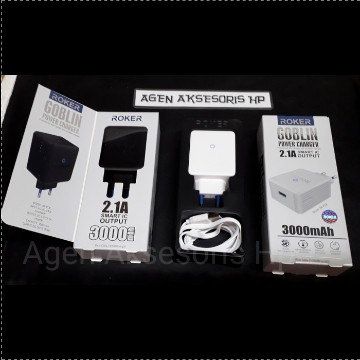 Power Charger ROKER GOBLIN RK-PC8 Adapter Charger 2.1A Power Bank 3000mAh bonus Data Cable 2.1A